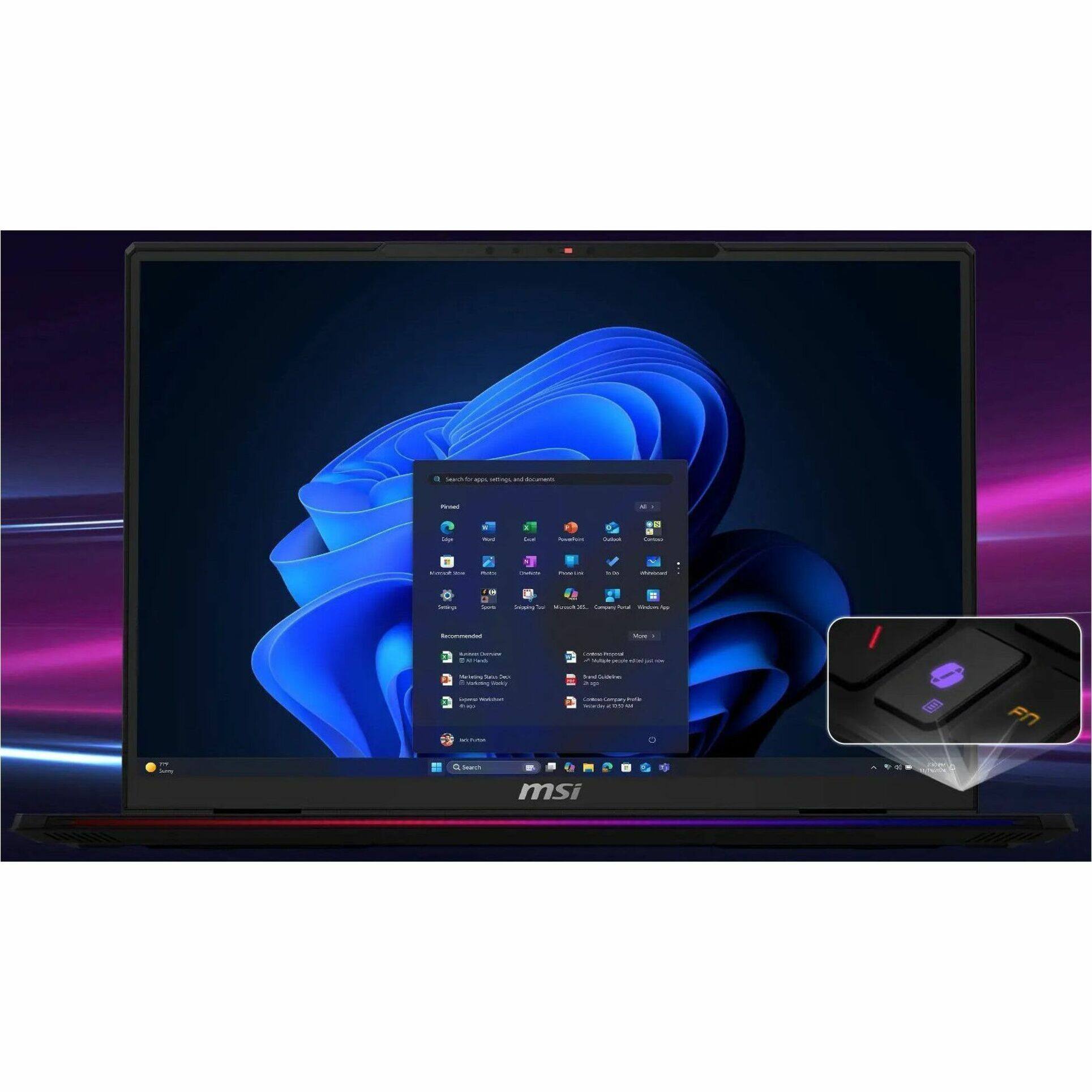 Alt View 27. MSI - 18" Gaming Laptop 3840 x 2400 () - AMD Ryzen 9 9955HX3D with 64GB Memory - GeForce RTX 5090 - 2 TB SSD - Core Black, Black.