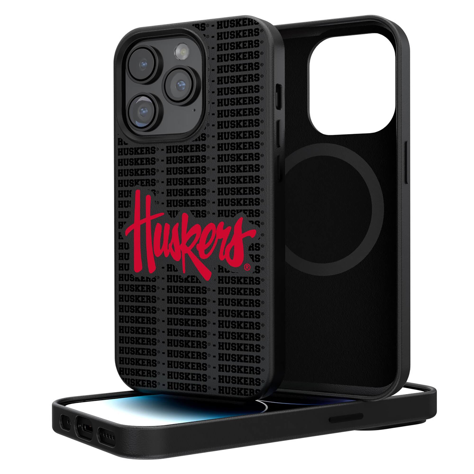 Keyscaper - NCAA - Nebraska Huskers Primary Logo iPhone Magnetic Bump Case - 15 - Black
