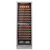 Front. Ca'Lefort - 24 inch Dual Zone Wine Cooler refridgerator 155 Bottle Freestanding/Built-In 3-Color LED Light For Home\Bar\Office - stainless steel.
