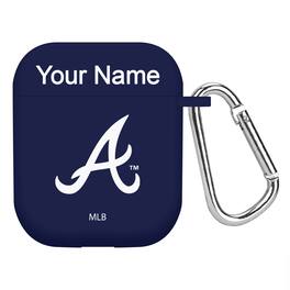 Artinian - Atlanta Braves Personalized Silicone AirPods Case Cover - Multicolor