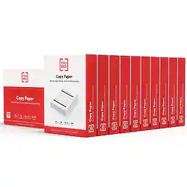 TruRed - TRU RED™ 8.5" x 11" Copy Paper, 20 lbs., 92 Brightness, 500 Sheets/Ream, 10 Reams/Carton (TR56958) - White