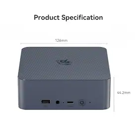 Beelink - EQi13 Mini PC With Intel I5,16GB LPDDR5 RAM/DDR4 & 500GB SSD, Win 11 Pro Pro-installed - Milky Gray