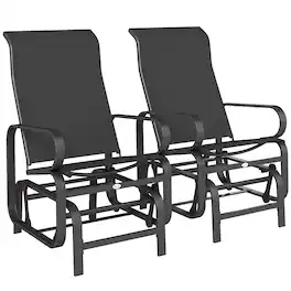 Outsunny - Lounger Chair Set of 2 - Black