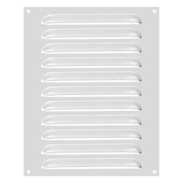Unique Bargains - 10"x8" Aluminum Vent Cover, Screen Air Grille Ventilation Cover HVAC Louvered Grill Built-in Mesh for Home - Silver