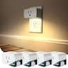 Linkind - Smart Plug with LED Night Light, Matter Compatible, Works with Alexa, Google Home, Apple Home, 4 Pack - White