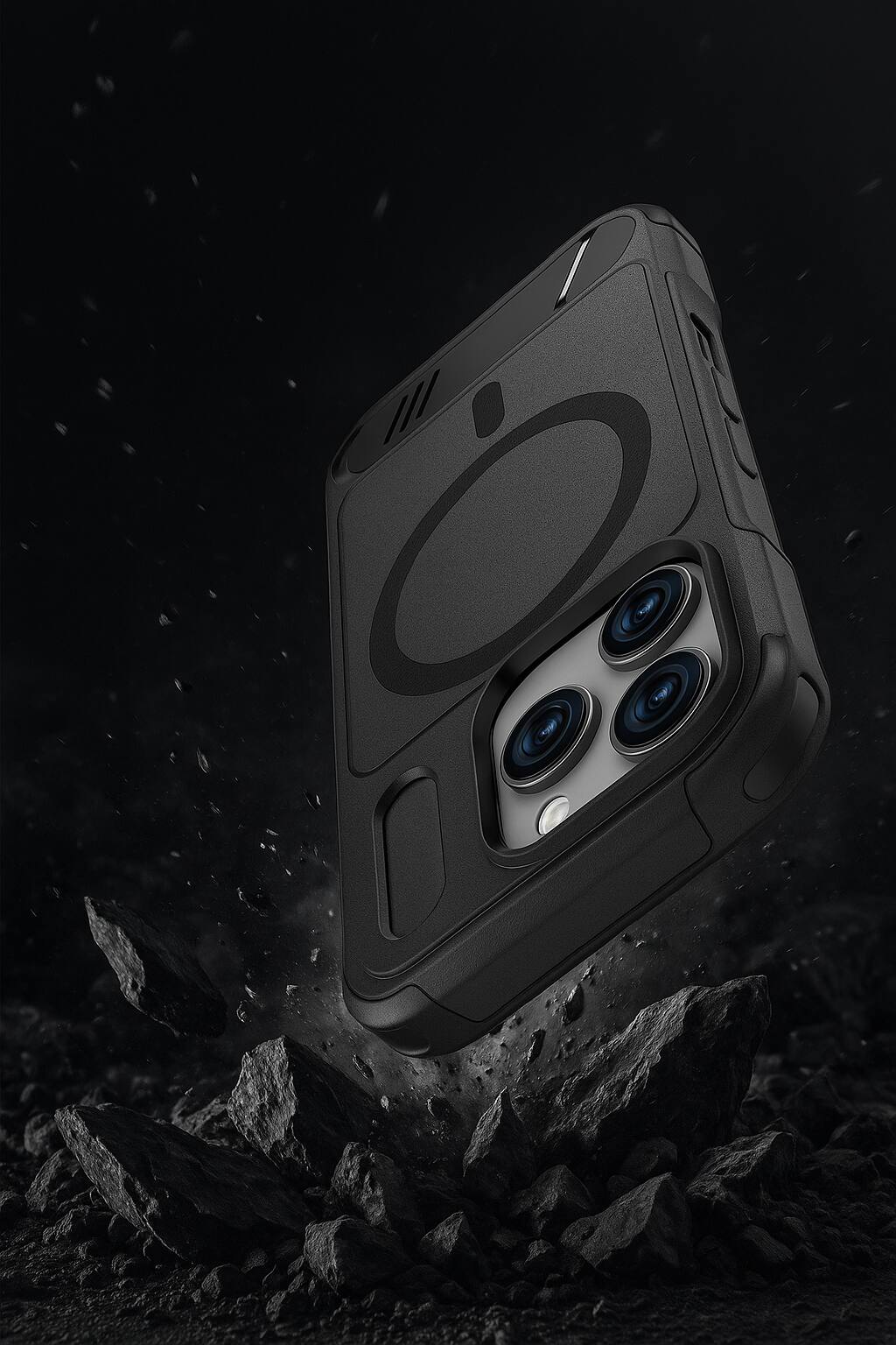 Alt View 1. SaharaCase - Apple iPhone 17 Pro Max Kickstand Case | Anti-Slip Grip | Compatible with Magsafe | Venture Series - Scorpion Black.