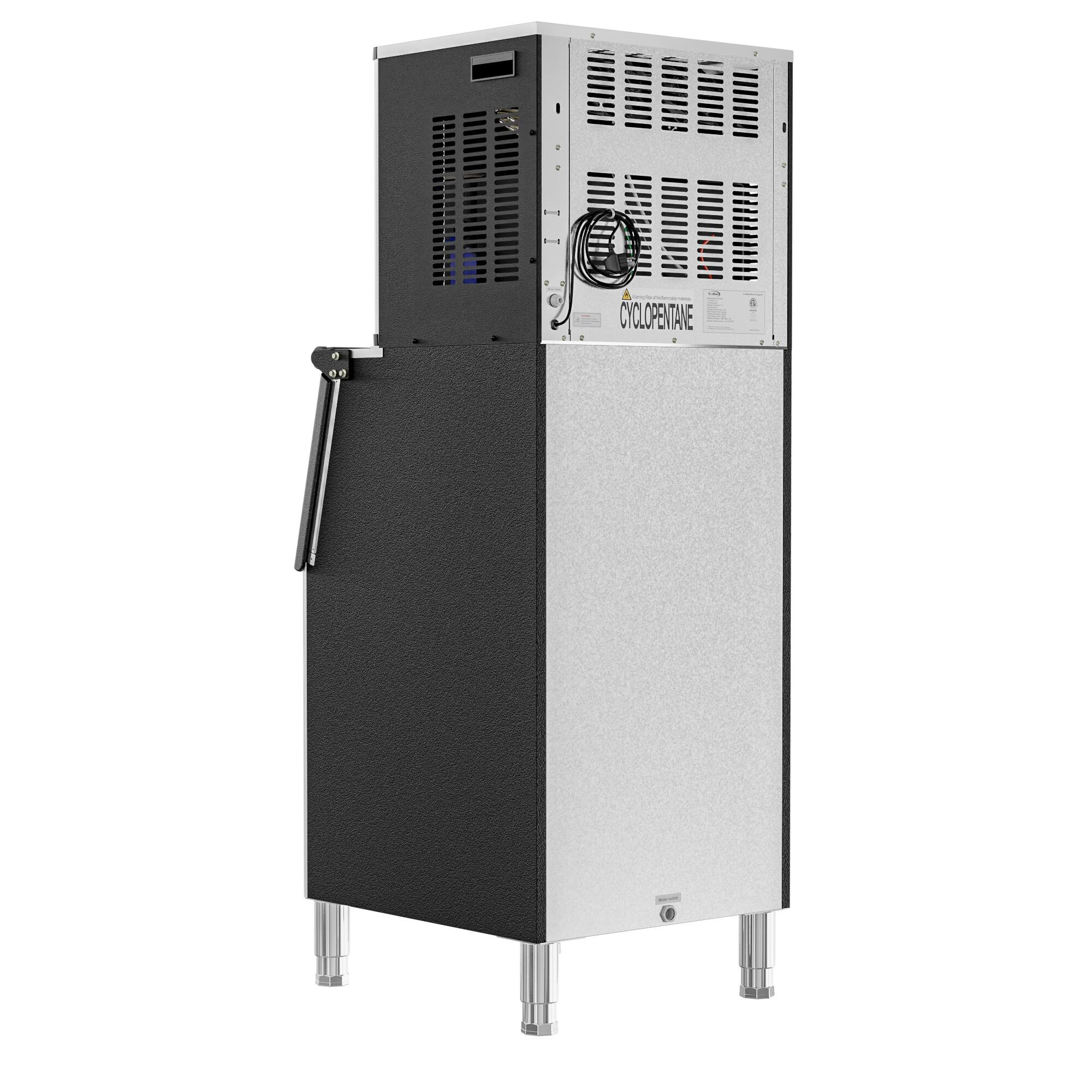 Left. Koolmore - 25 in. Stainless-Steel Commercial Ice Maker with Full Cube Production, 420 Lbs/24h KM-CIM-400 - Stainless-Steel.