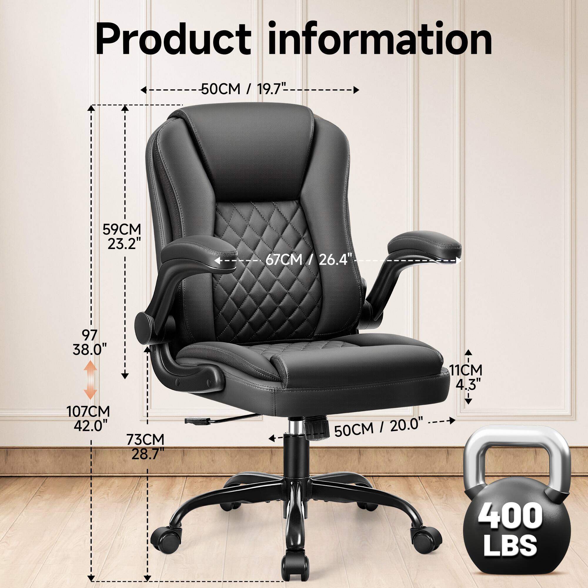 Product information

- 50CM / 19.7"
- 59CM / 23.2"
- 67CM / 26.4"
- 97CM / 38.0"
- 11CM / 4.3"
- 107CM / 42.0"
- 73CM / 28.7"
- 50CM / 20.0"
- 400 LBS