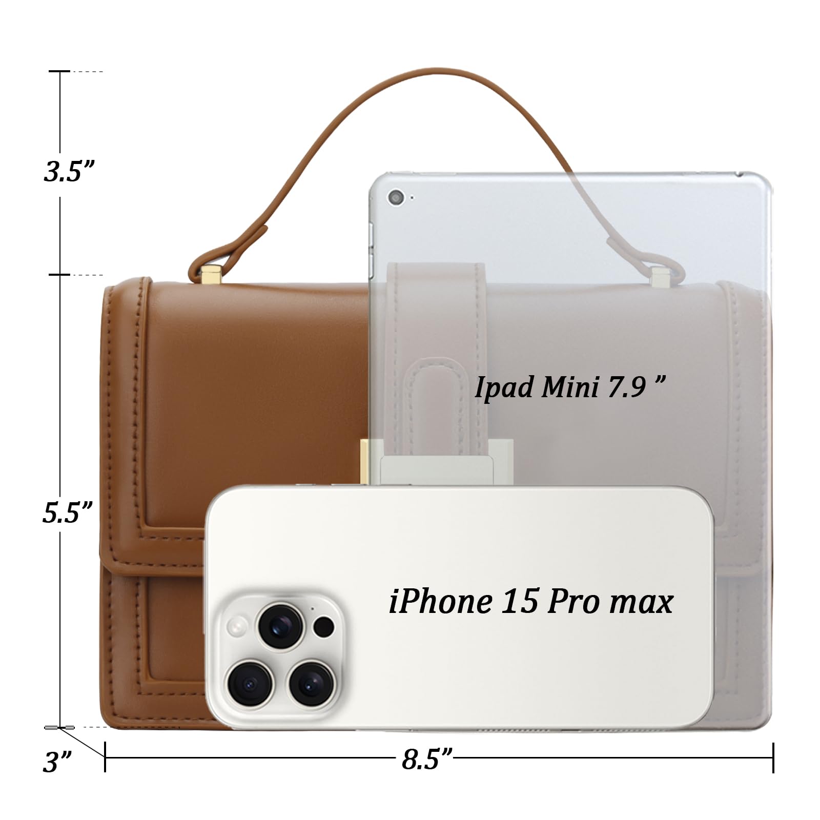 3.5"  
Ipad Mini 7.9"  
5.5"  
iPhone 15 Pro max  
3"  
8.5"