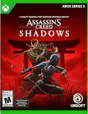 Assassin's Creed Shadows is a Ubisoft original creation. It is rated Mature 17+ for mature audiences. The game is available for purchase and installation on the Xbox Series X.