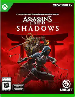 Assassin's Creed Shadows is a Ubisoft original creation. It is rated Mature 17+ for mature audiences. The game is available for purchase and installation on the Xbox Series X.