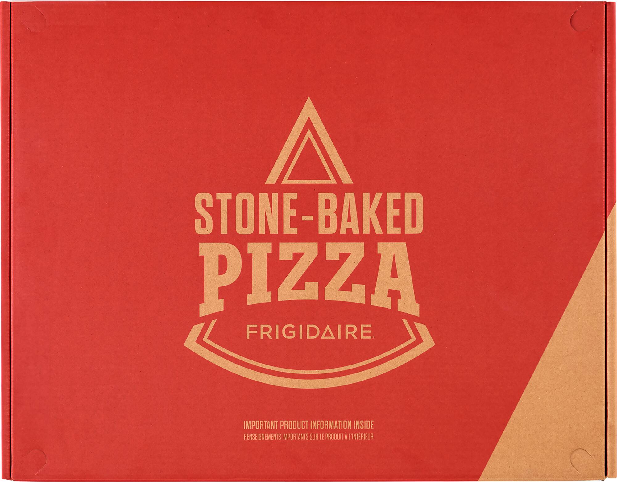 STONE-BAKED PIZZA FRIGIDAIRE
IMPORTANT PRODUCT INFORMATION INSIDE
RENSEIGNEMENTS IMPORTANTS SUR LE PRODUIT À L'INTÉRIEUR