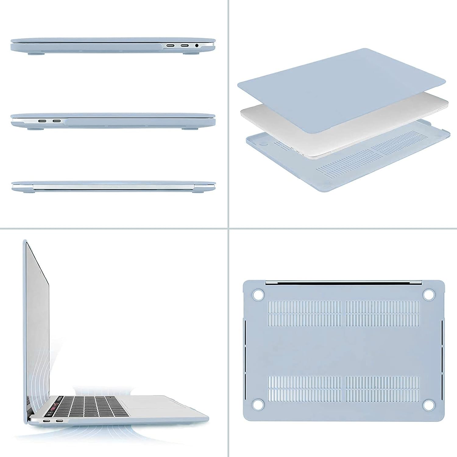Alt View 1. mosiso - Hard Shell Case for 13-inch MacBook Pro 2016-2026 A2338 A2289 A2251 A2159 A1989 A1706 A1708 - Baby Blue.