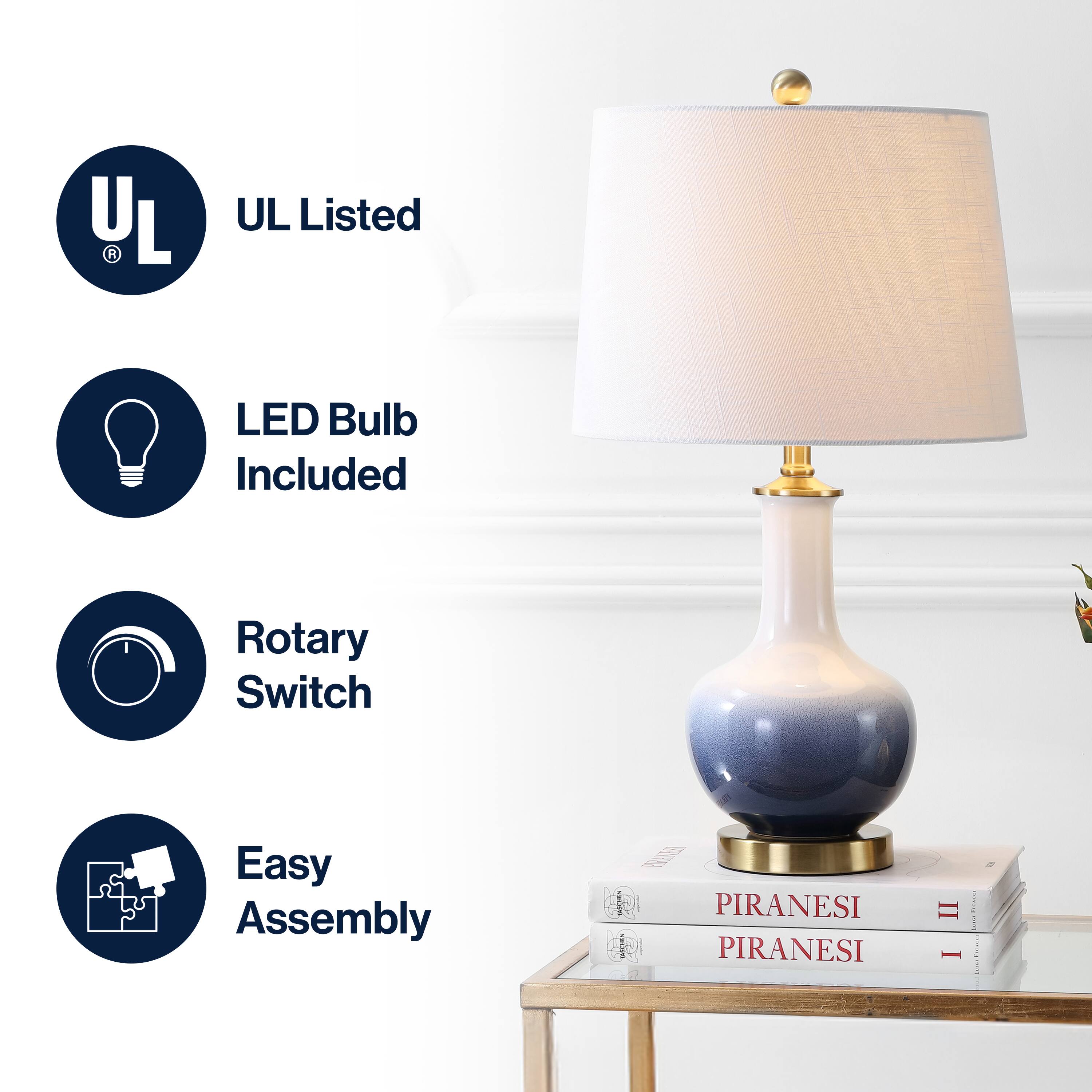 UL Listed  
LED Bulb Included  
Rotary Switch  
Easy Assembly  

PIRANESI  
PIRANESI