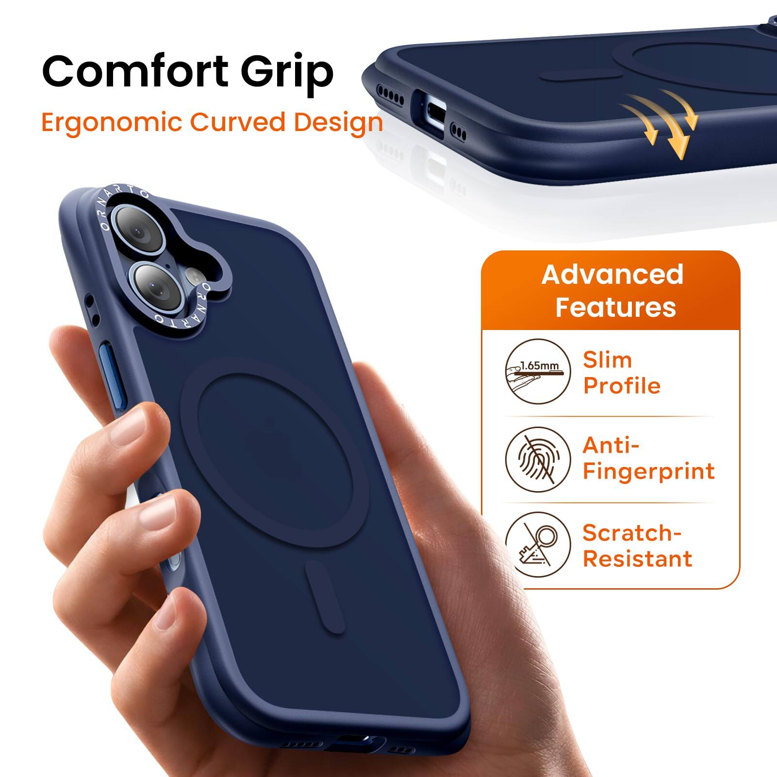Comfort Grip  
Ergonomic Curved Design  

Advanced Features  
1.65mm Slim Profile  
Anti-Fingerprint  
Scratch-Resistant