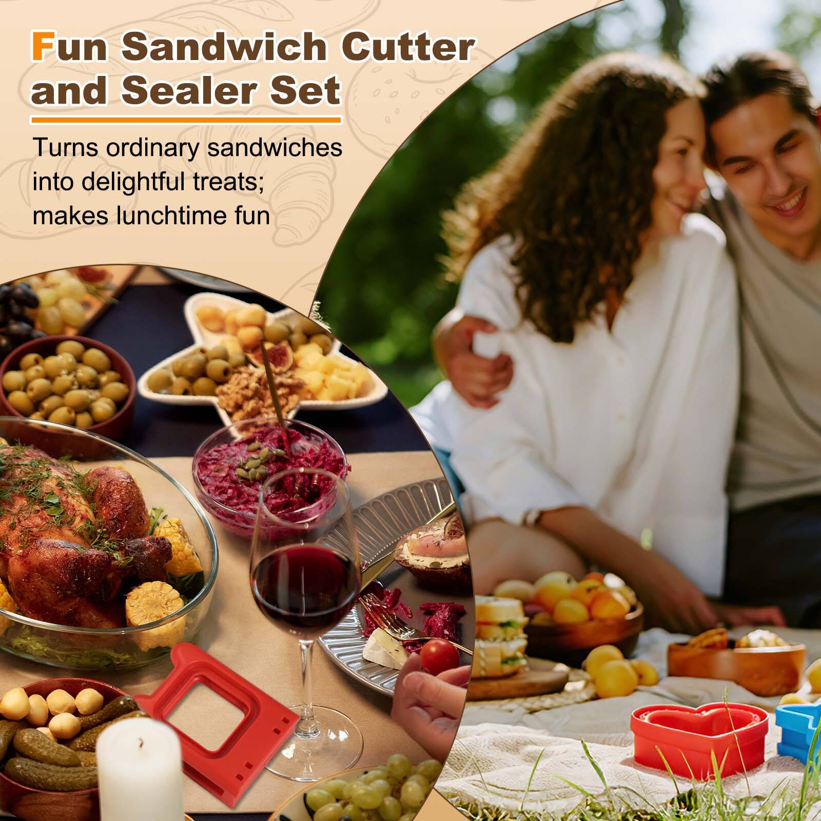 Fun Sandwich Cutter and Sealer Set  
Turns ordinary sandwiches into delightful treats; makes lunchtime fun