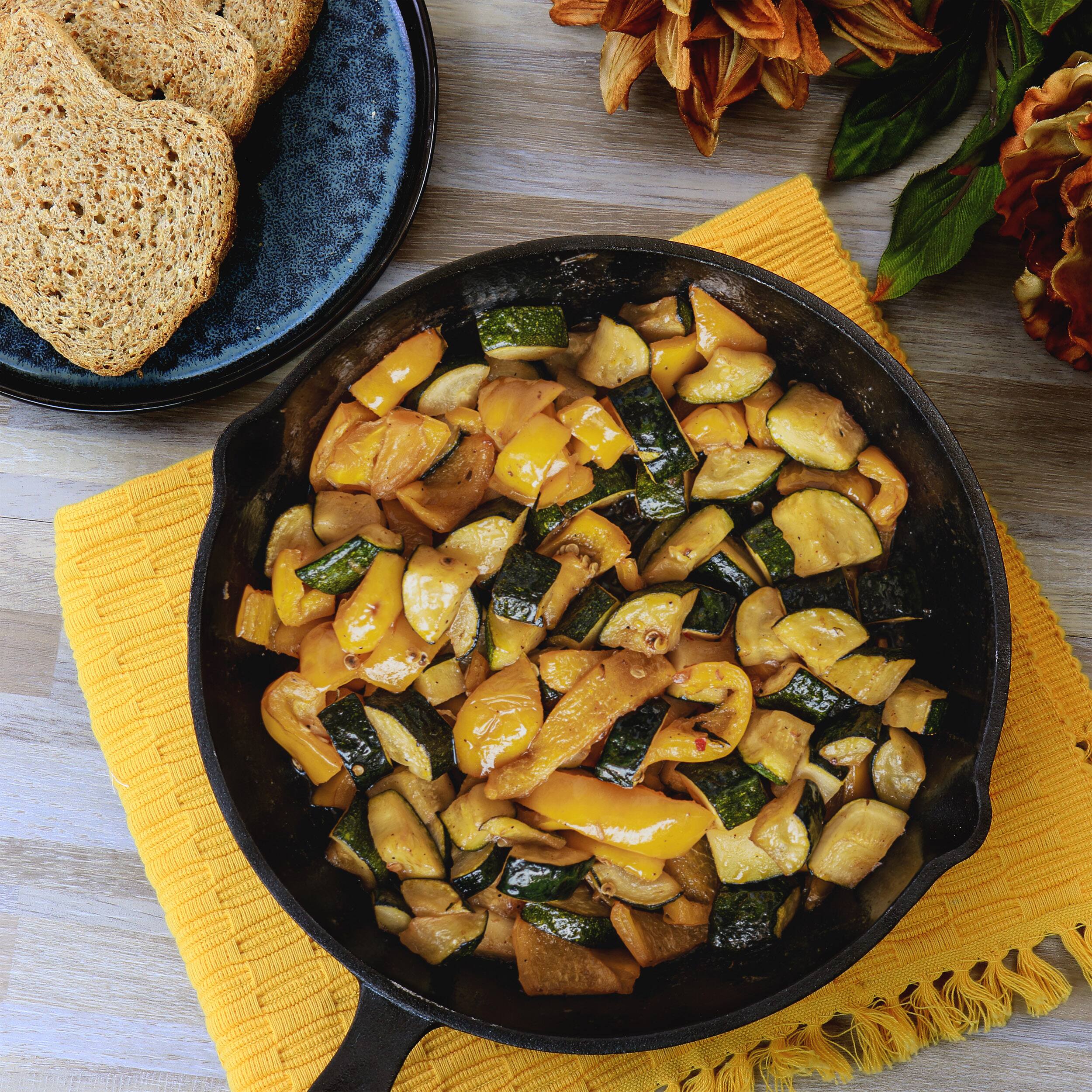 Alt View 6. Oster - Oster Castaway 3 Piece Cast Iron Pre-Seasoned Frying Pans - Black.