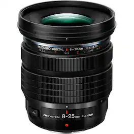 OM System - M.Zuiko Digital ED 8-25mm f/4 PRO Ultra-Wide Zoom Lens for Micro Four Thirds, Weather-Sealed, Constant f/4 Aperture - Black
