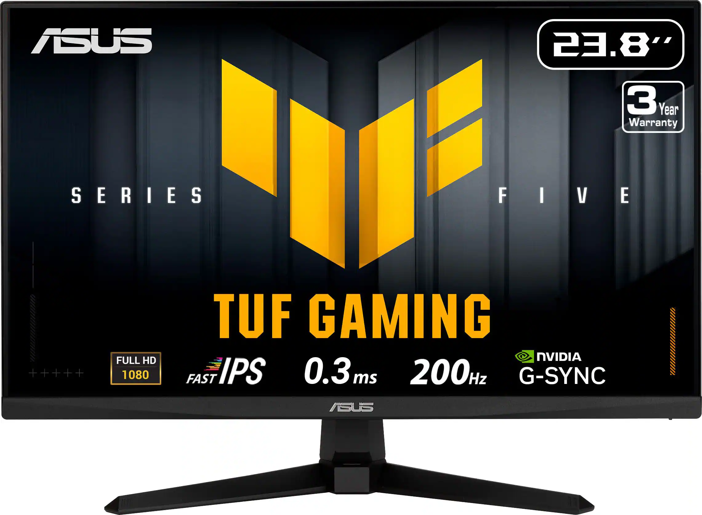 ASUS - TUF Gaming 24" FHD IPS 200Hz 0.3ms Gaming Monitor with G-SYNC/FreeSync Premium (DisplayPort, HDMI) - Black