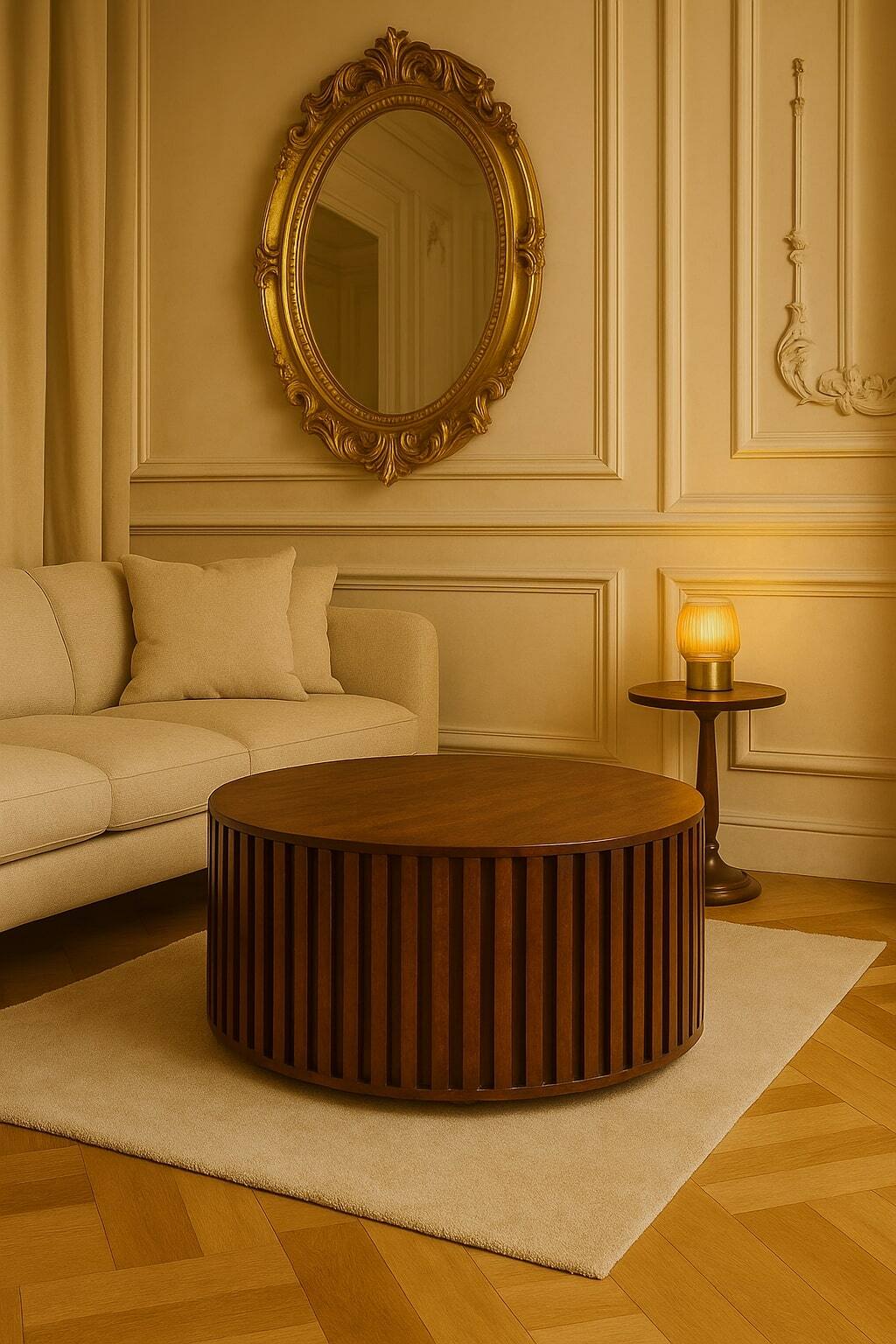 Alt View 2. Artisan Furniture - Artisan Furniture Solid Wood Orion Slatted Coffee Table - Brown.