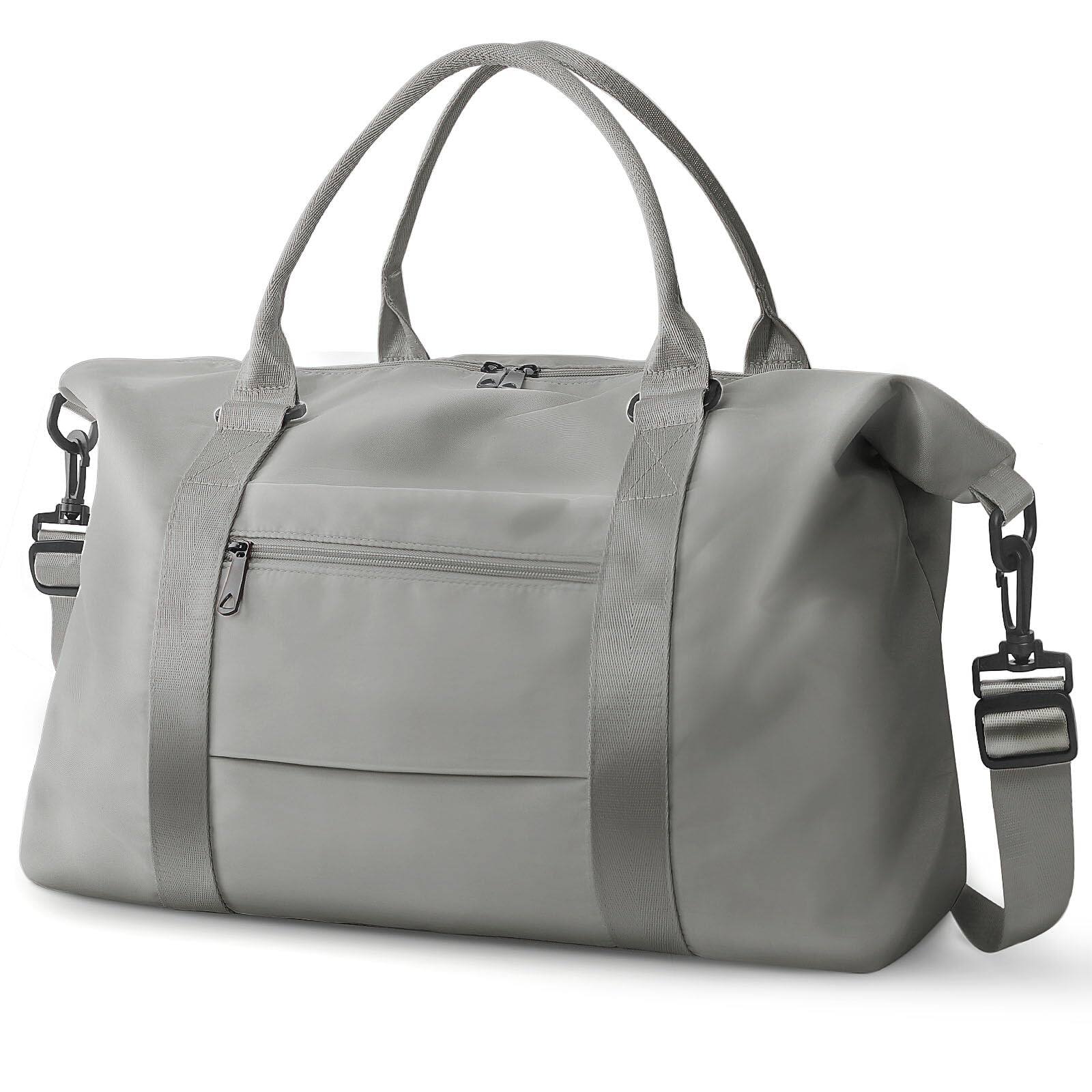 Front. Fabibe - Travel Duffle Bag Waterproof Weekender Carry On Tote Bags For Women Sport Gym Men Labor And Delivery Overnight Luggag... - 03 Silver Gray.