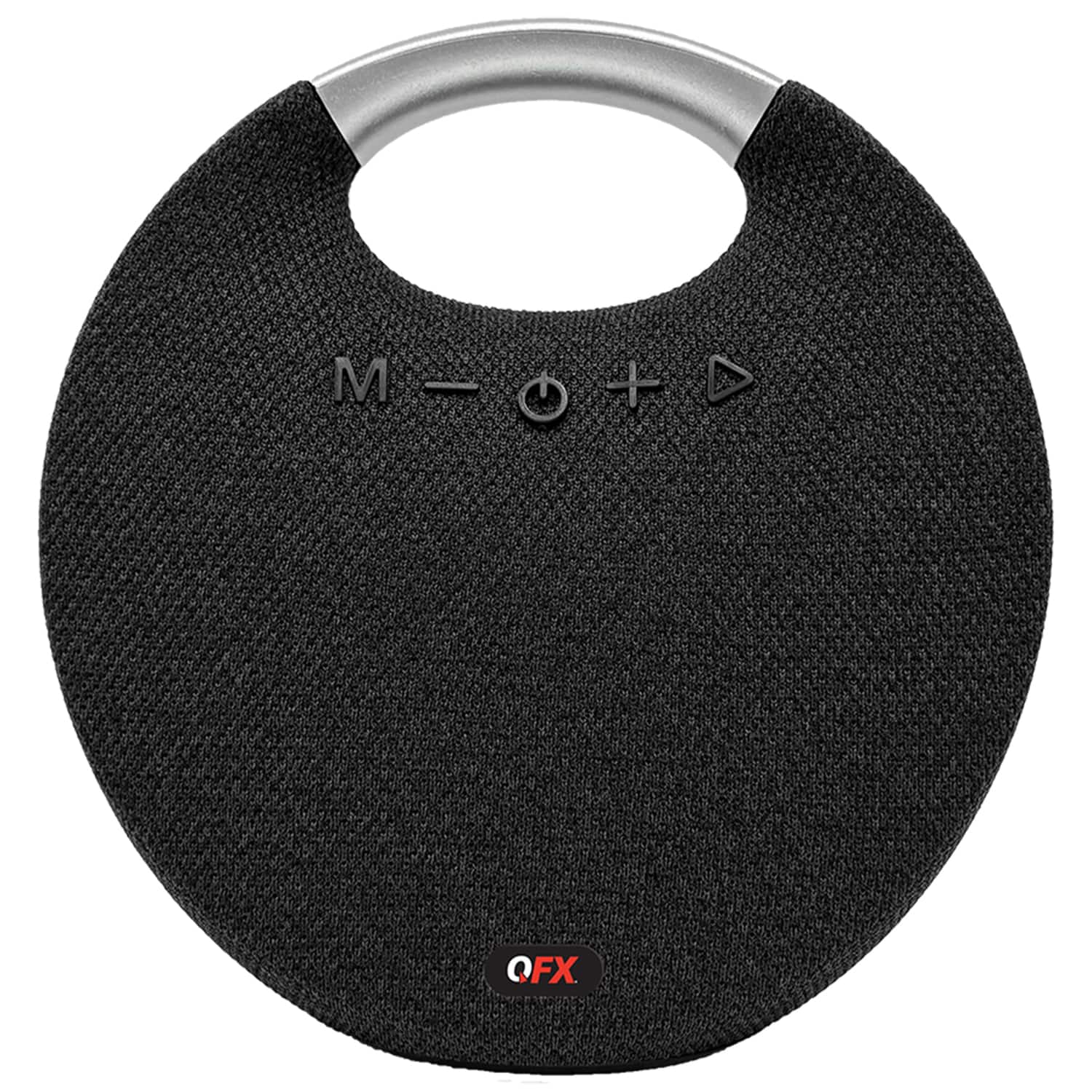 QFX - Portable Bluetooth Speaker BT-200, Passive Bass Radiator, FM Radio, True Wireless - Black