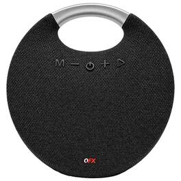 QFX - Portable Bluetooth Speaker BT-200, Passive Bass Radiator, FM Radio, True Wireless - Black