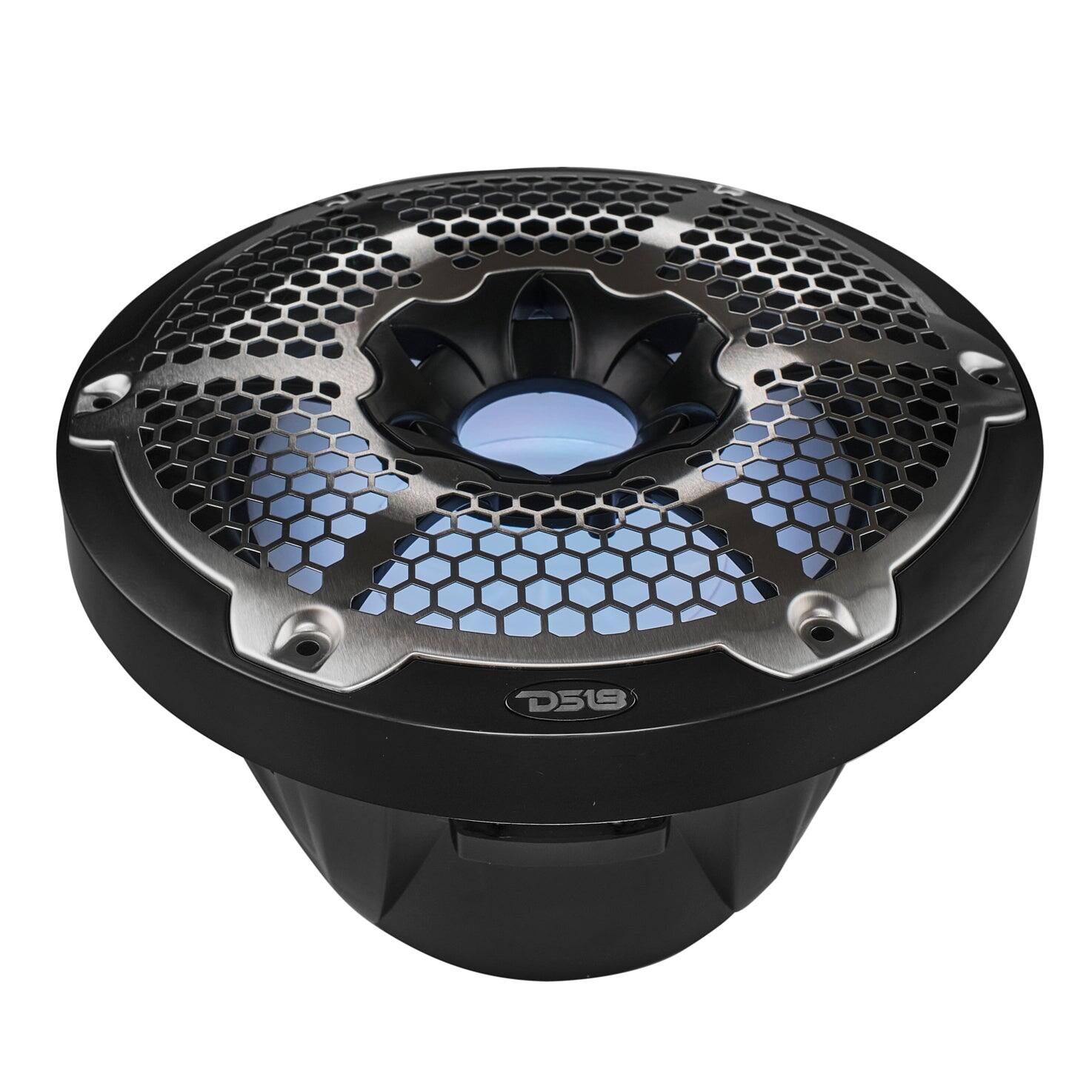 Alt View 4. DS18 Audio - NXL 10" Subwoofer with RGB LED Lights, 300W RMS Single 4-Ohm - Black.