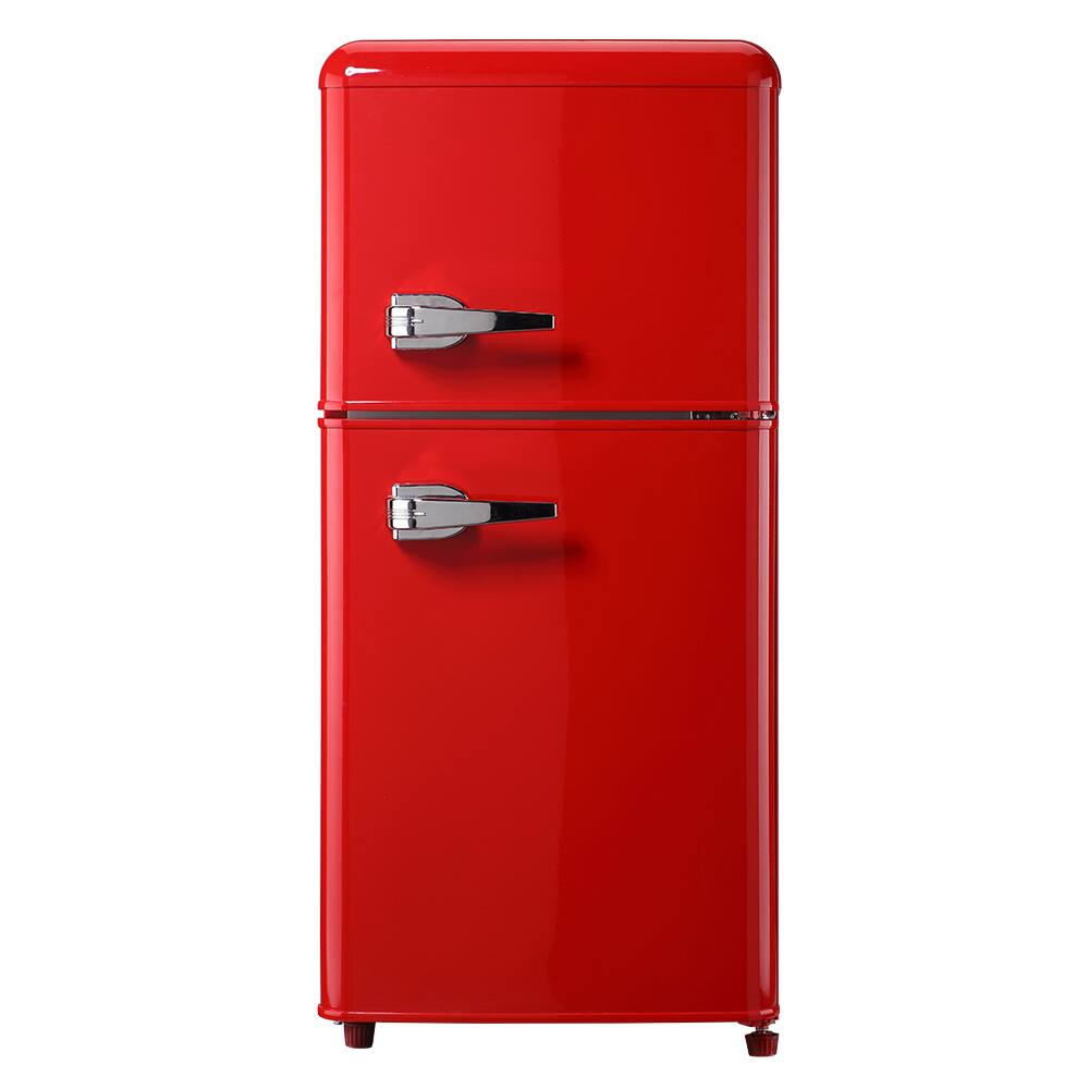 Alt View 1. Chery Life - 3.5 Cu.Ft Red Compact Refrigerator Mini Fridge with Freezer 2 Door, 7 Removable Shelves for Kitchen - Red.