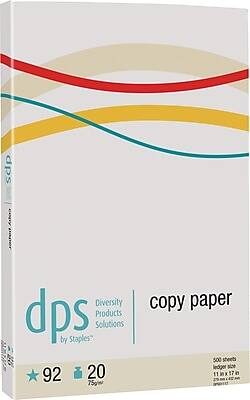 dps
Diversity Products Solutions by Staples
copy paper
92
20
75g/m²
500 sheets
ledger size
11 in x 17 in