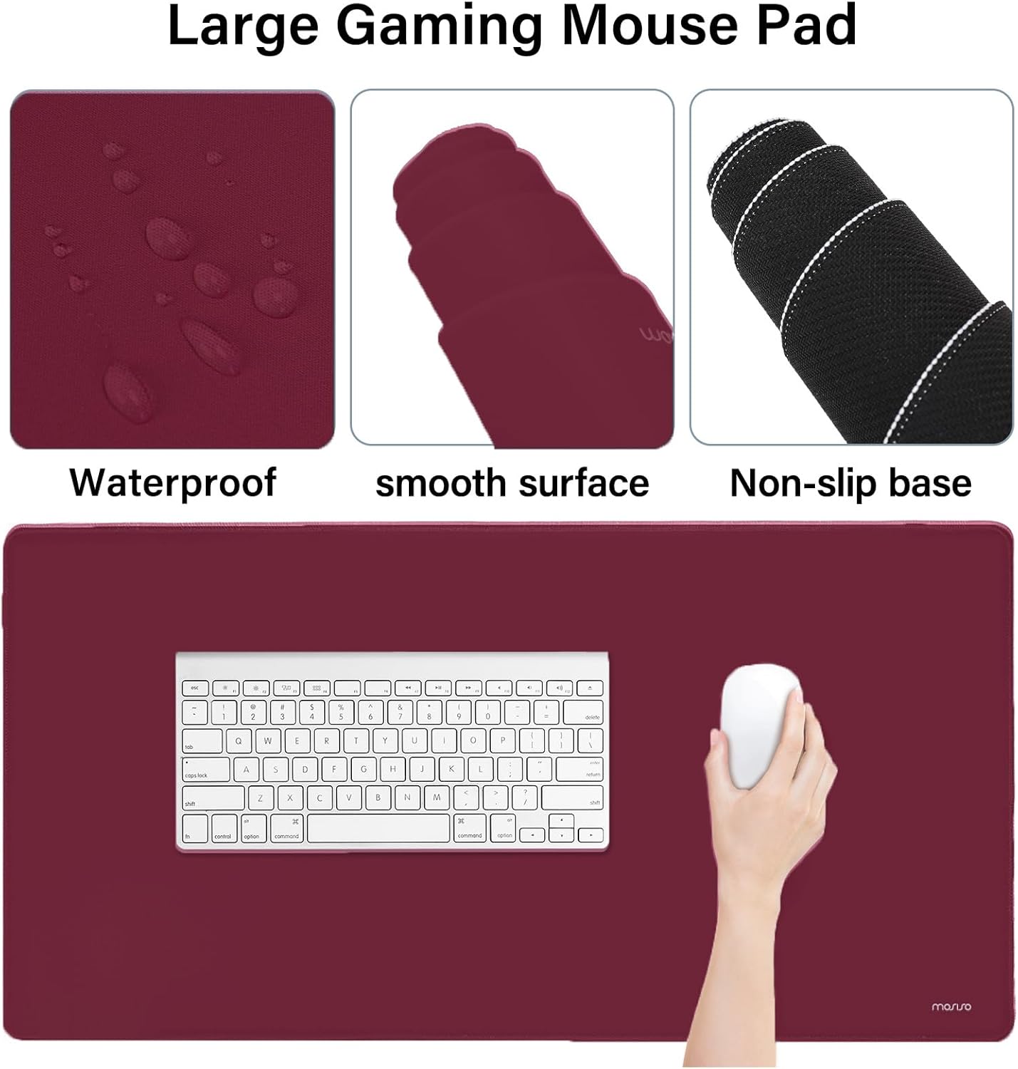 Large Gaming Mouse Pad Waterproof smooth surface Non-slip base