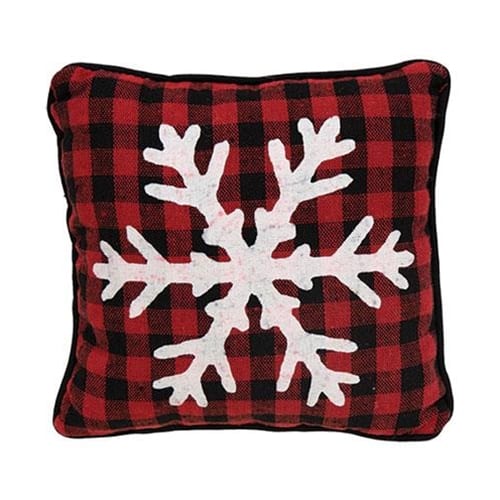 BreeBe - *Snowflake Lodge Pillow - Red