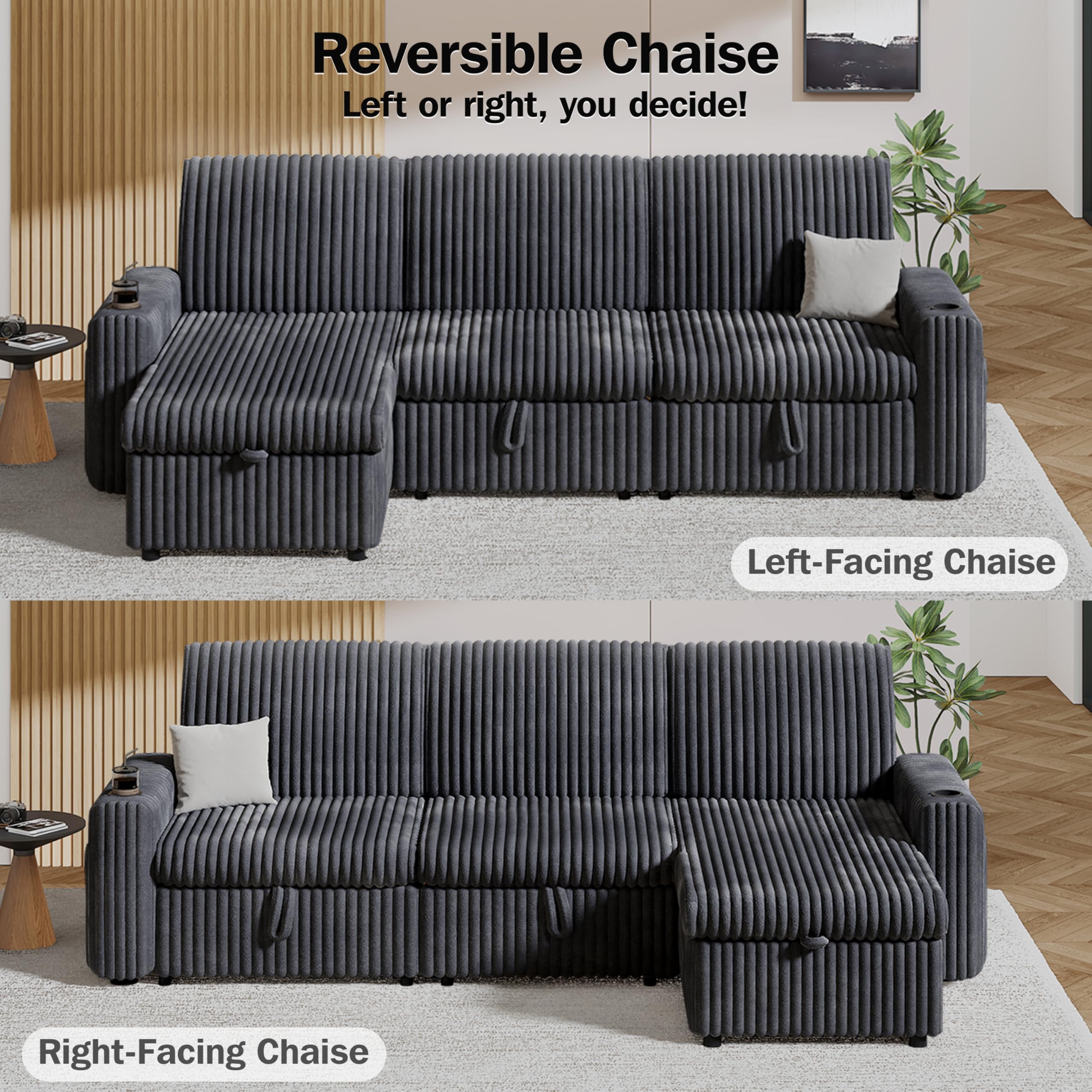 Reversible Chaise  
Left or right, you decide!

Left-Facing Chaise

Right-Facing Chaise
