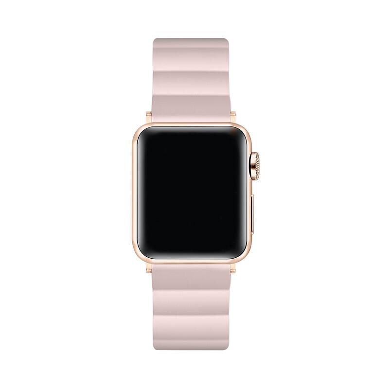 Back. Posh Tech - Magnetic Silicone Band for Apple Watch - Pink.