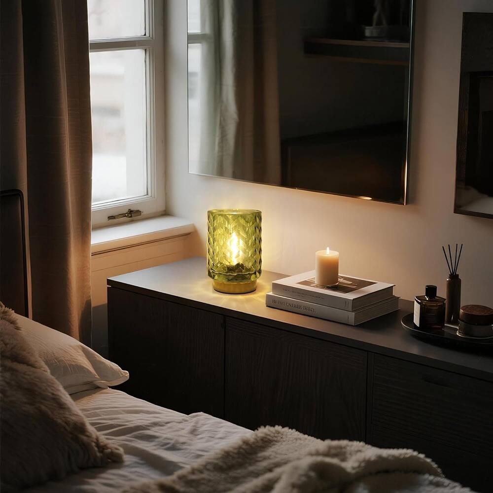 Angle. RTMB - Set of 2 Table Lamps – RGB Dimmable Touch Lights with USB Ports.