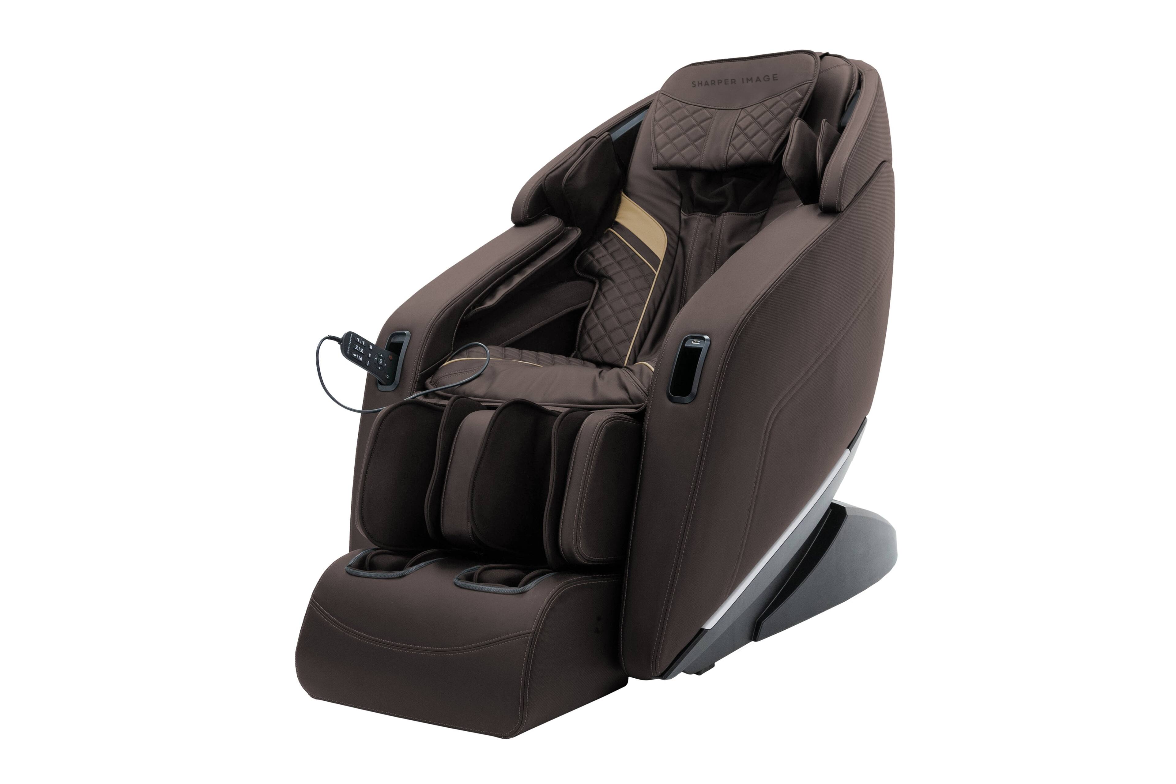 Front. Sharper Image - Sharper Image Axis 4D Massage Chair - Brown.