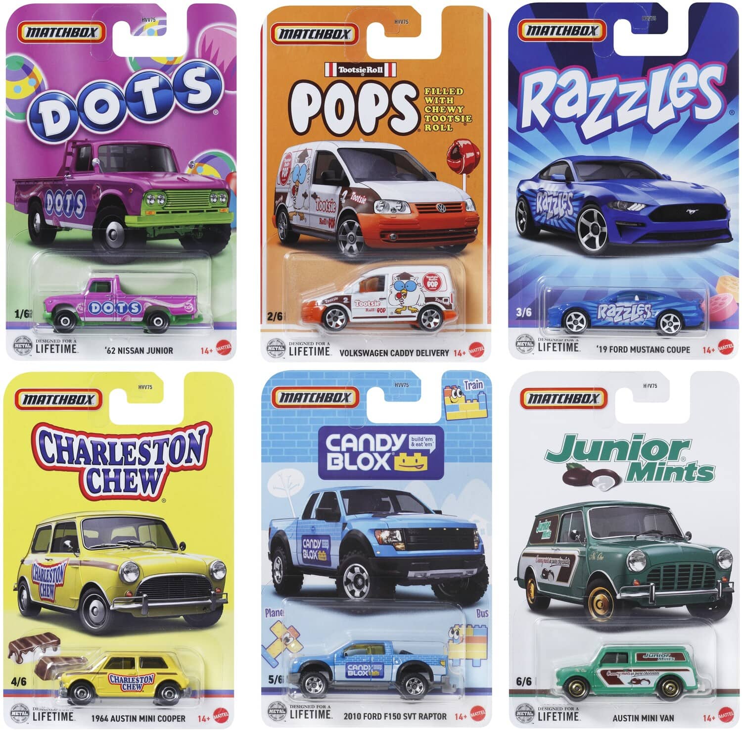 Mattel - Matchbox 1:64 Candy Series 10-Piece C Assortment - COLLECTIBLES - Multicolor