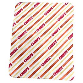 Logo Brands - Kansas City Chiefs 50" x 60" Classic Vertical Stripe Fleece Throw Blanket - Multicolor