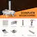 YTICO COMPLETE ACCESSORIES Pizza Stone Removable Door Chimney Pipe Chimney Lid & Hopper Shovel Pellet Grid Ash Tray Poker Unfixed Wooden Handle