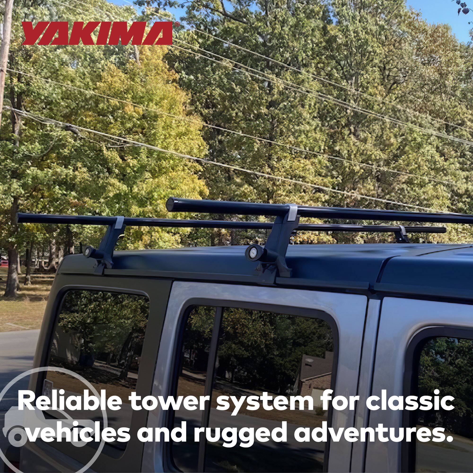 YAKIMA  
Reliable tower system for classic vehicles and rugged adventures.