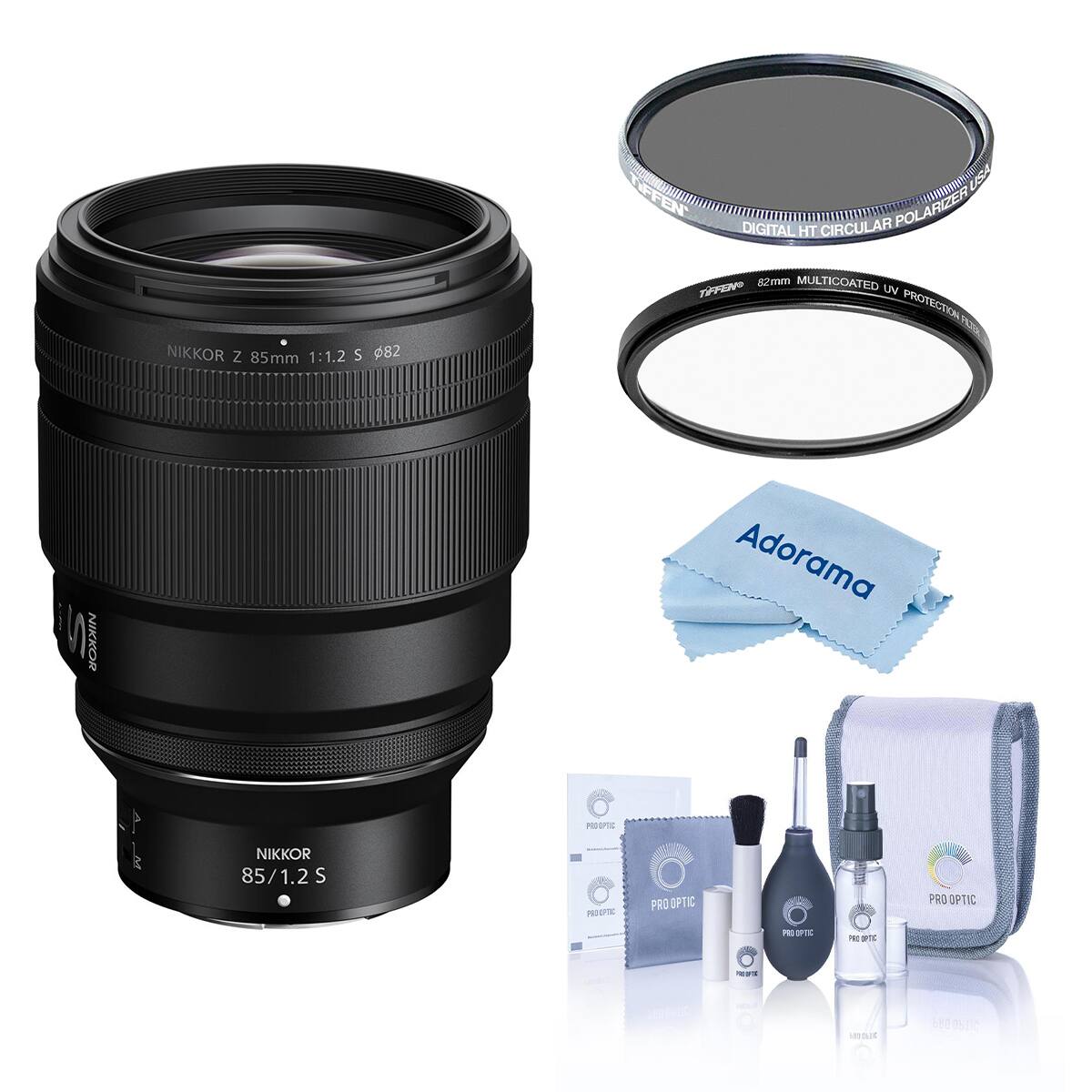 TIFFEN FS DIGITAL CIRCULAR POLARIZER POL HT  
NIKKOR Z 85mm 1:1.2 S 82  
82mm MULTICOATED UV PROTECTION  
NIKKOR  
Adorama  
4K  
NIKKOR 85/1.2 S  
PIDOPTIC  
PRESPRE  
PRD OPTIC  
PRO OPTIC