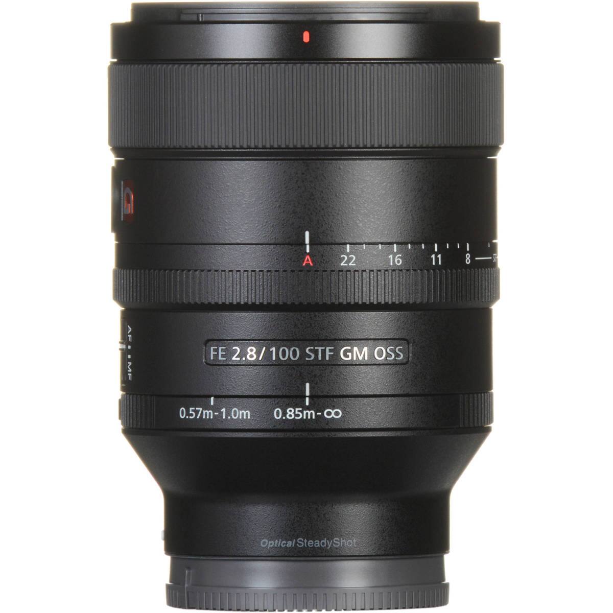A 22 16 11 8 7 AF MF FE 2.8/100 STF GM OSS I 0.57m-1.0m 0.85m-∞ Optical SteadyShot
