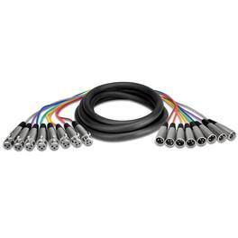 Hosa Technology - 6.56'/2m 8-Channel Male XLR to Female XLR Balanced Snake Cable