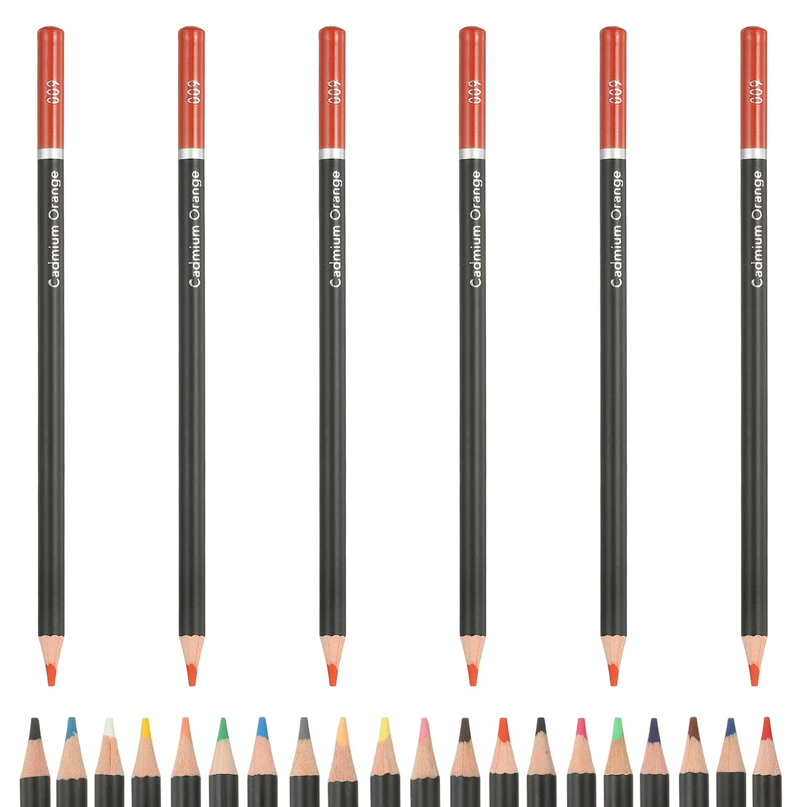 Unique Bargains - Colored Pencils, Oil-Based Drawing Pencils for Adult Coloring Books, Artists, Beginners, 6pcs - Orange price history on PriceWatchPro