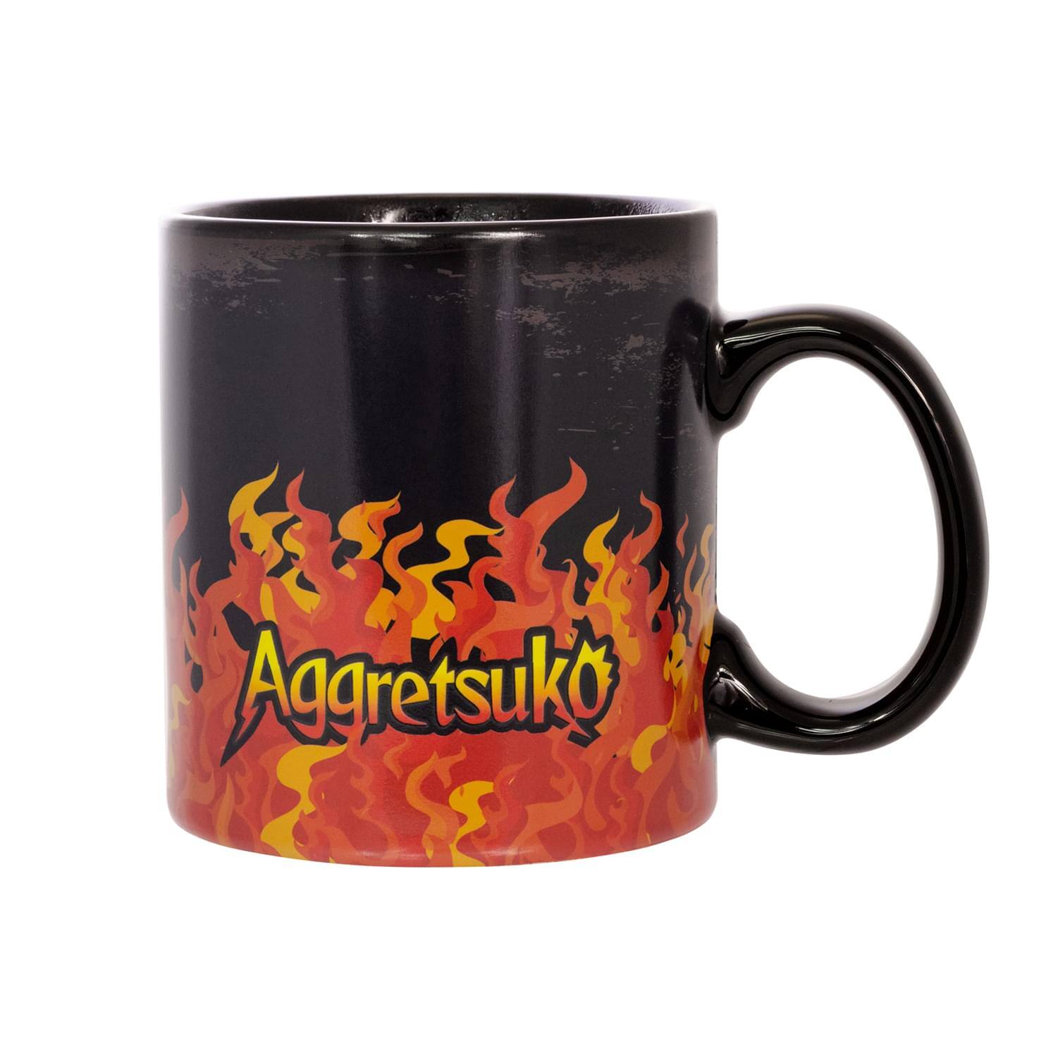 Alt View 10. Seven20 - Aggretsuko Heat Reveal Fire & Skulls 20oz Ceramic Coffee Mug - Black.