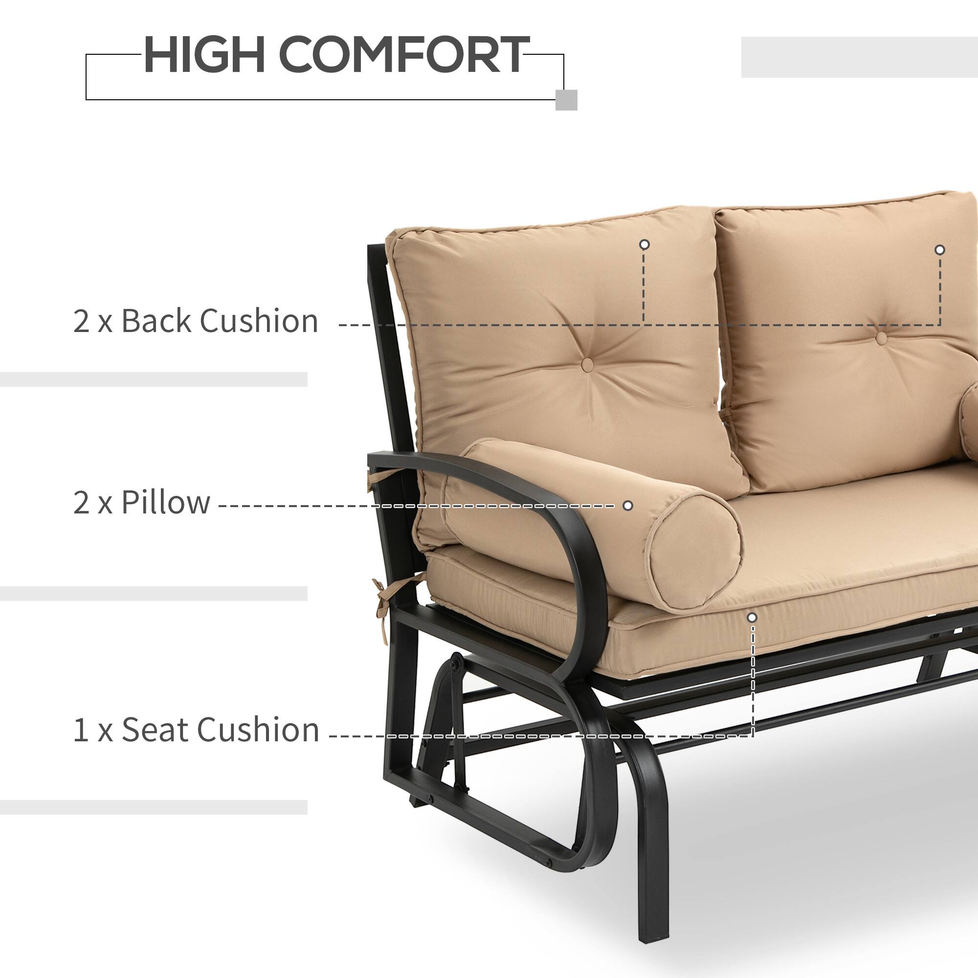 HIGH COMFORT
2 X Back Cushion
2 X Pillow
1 X Seat Cushion