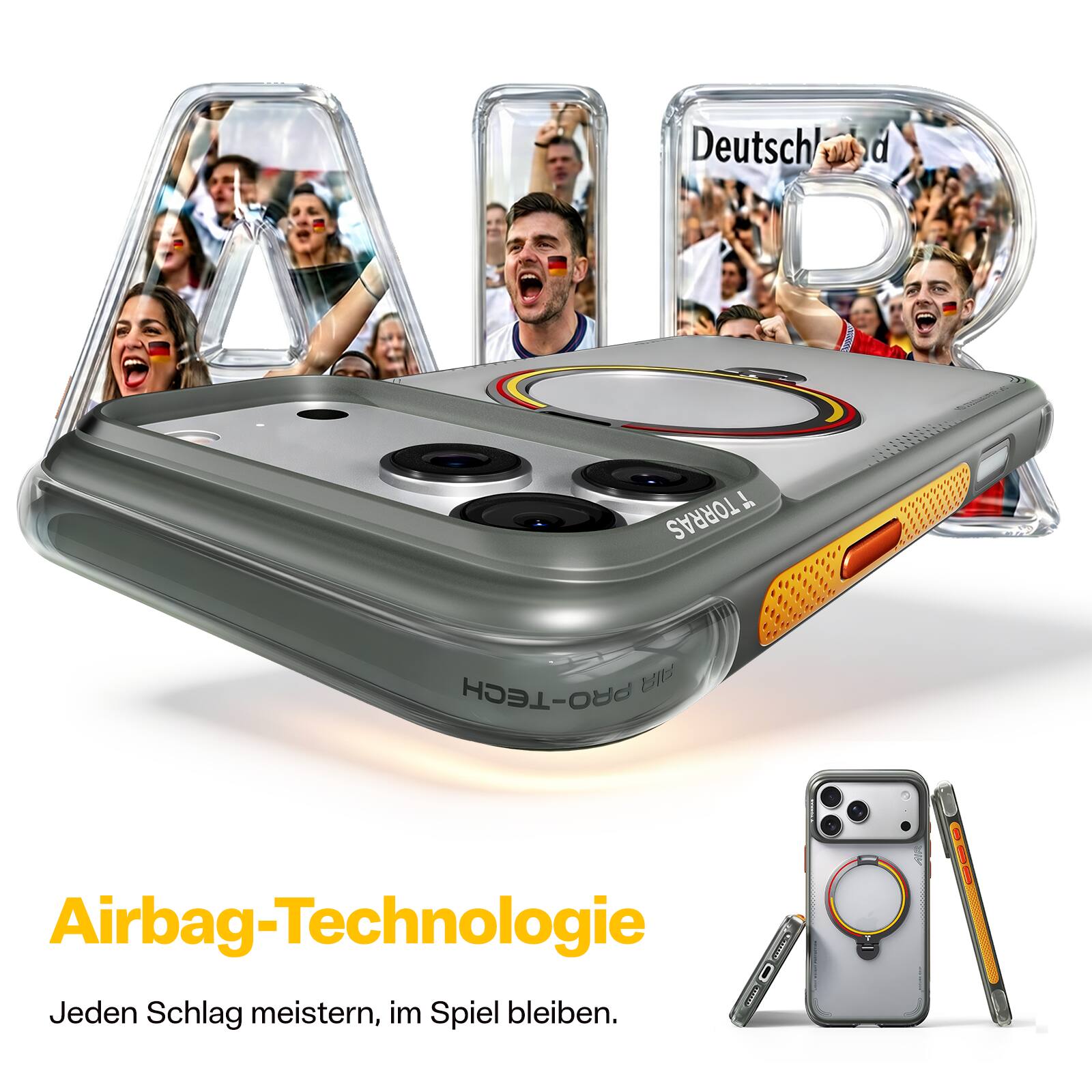 Deutschland  
Airbag-Technologie  
Jeden Schlag meistern, im Spiel bleiben.