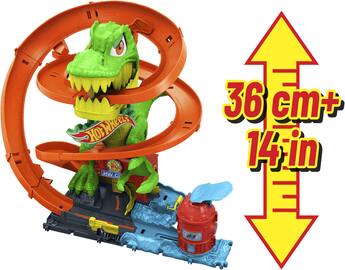 Hot wheels city - transporteur geant t rex 2 en 1 : camion et dino piste de course - sons et lumieres - set jouet vehicules + carte - Voiture | fnac Belgique Hot wheels city - transporteur geant t rex 2 en 1 : camion et dino piste de course - sons et lumieres - set jouet vehicules + carte - Voiture | fnac Belgique