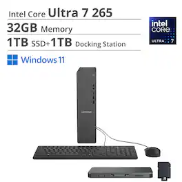Lenovo - IdeaCentre Tower Desktop - Intel Core Ultra 7 Processor 265 - 32GB RAM - 1TB SSD - Luna Grey