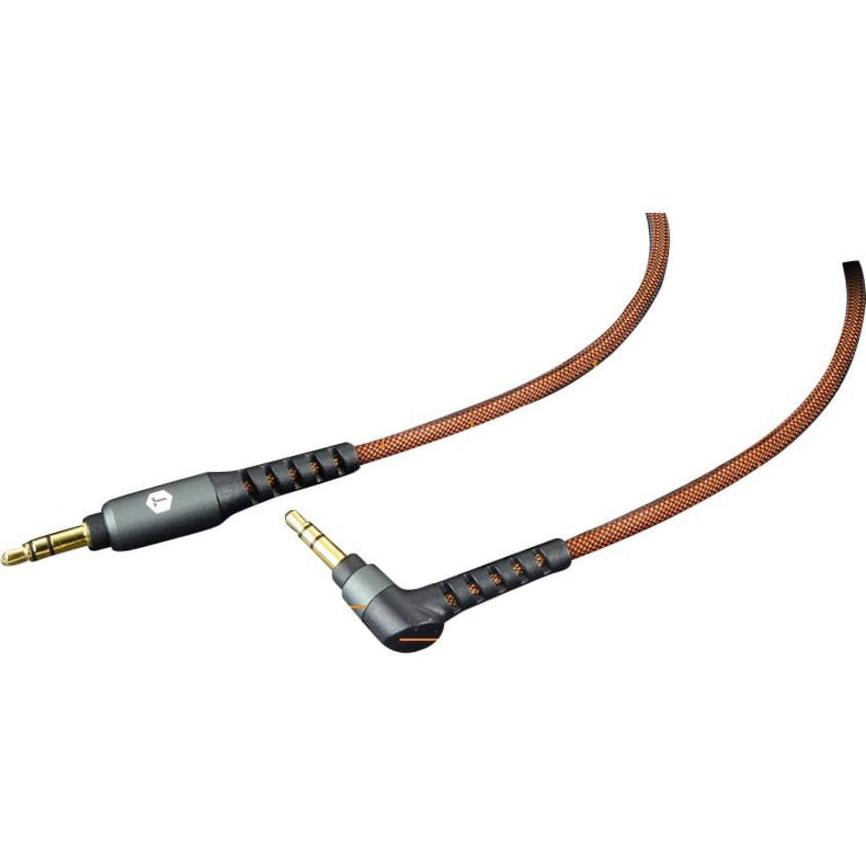 ToughTested - Heavy Duty 3.5mm Auxiliary Audio Cable, Black/Brown - Multicolor